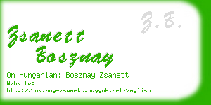zsanett bosznay business card